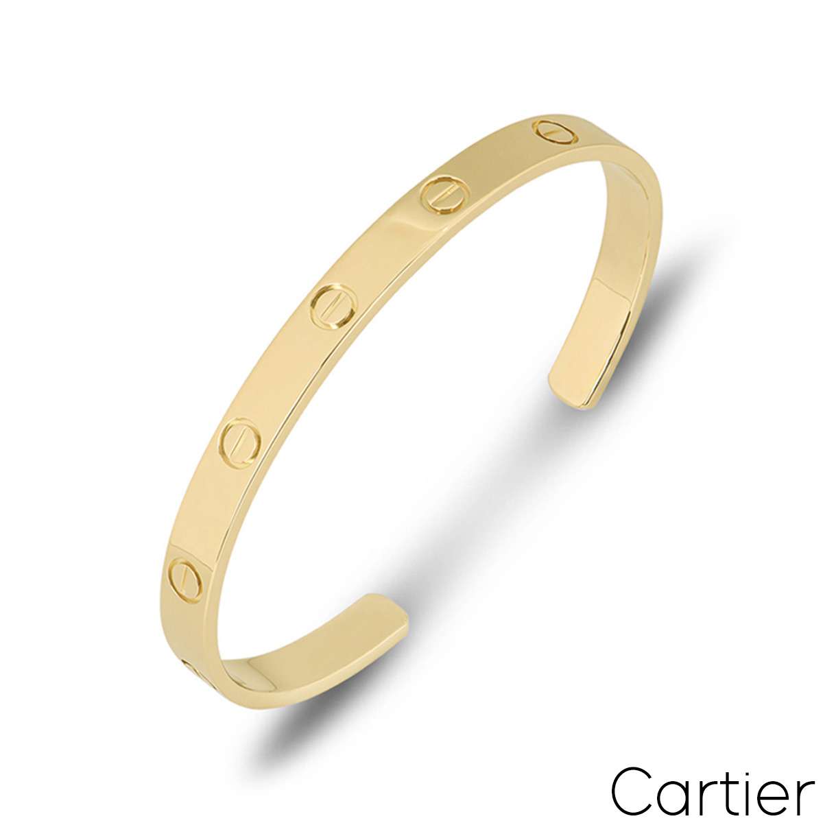 Cartier Yellow Gold Plain Love Cuff Bracelet Size 19 B6032419 Cartier Yellow Gold Plain Love Cuff Bracelet Size 19 B6032419